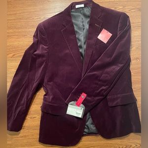 JF J.Ferrar Velvet Mens Slim Fit Sport Coat